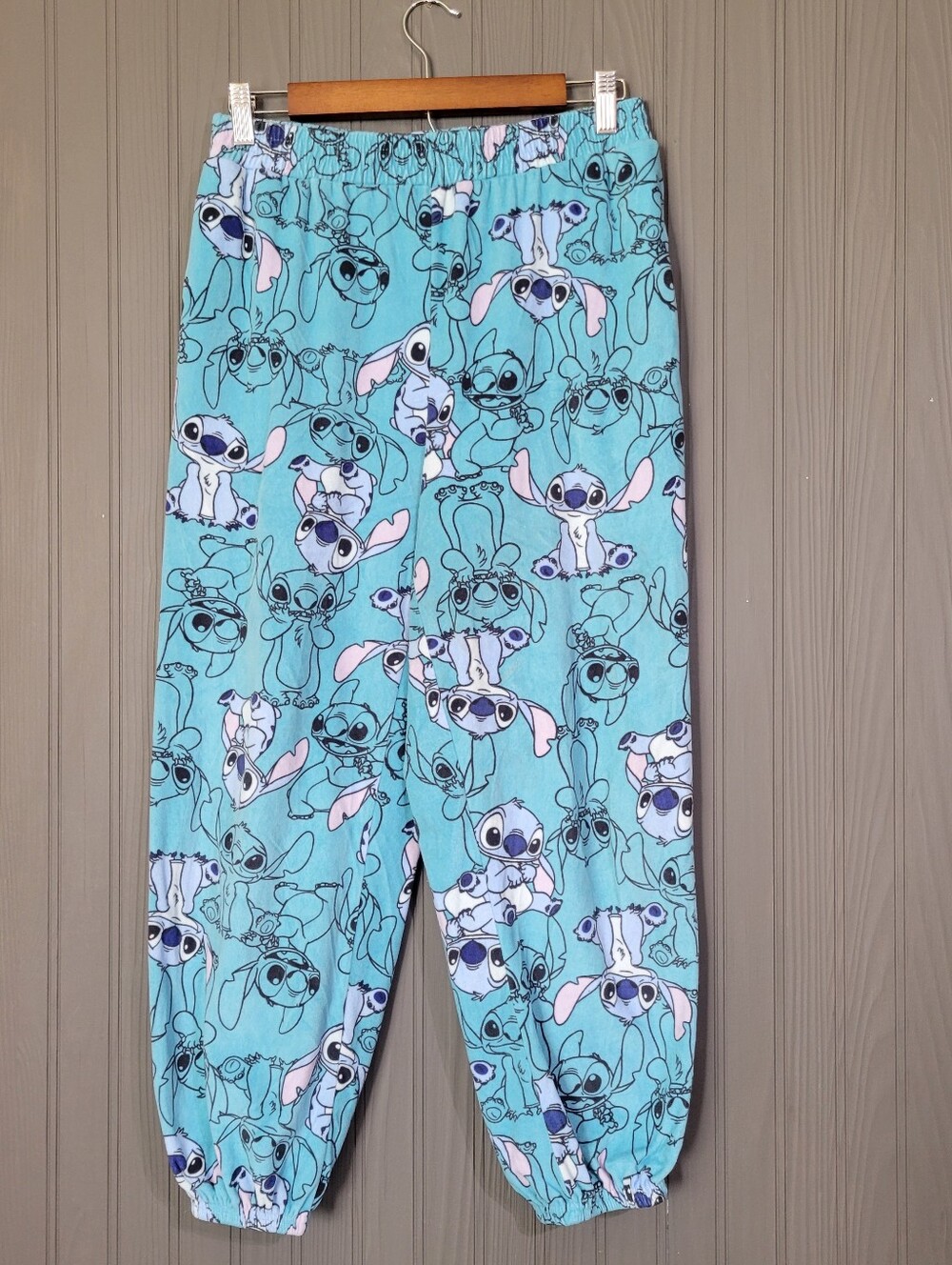 Disney Lilo & Stitch Fleece Lounge Pants Pajamas Joggers Blue Women's Small